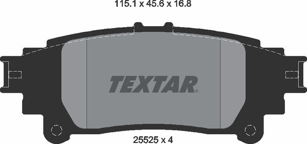 Textar Brake Pad Set - 2552501