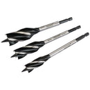 4 Fluted Auger Bit Set, 165mm (3 Piece)