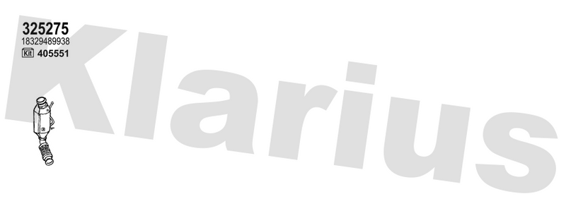 Klarius 325275 - Catalyst Type Approved  - Fits BMW 120i (F20)