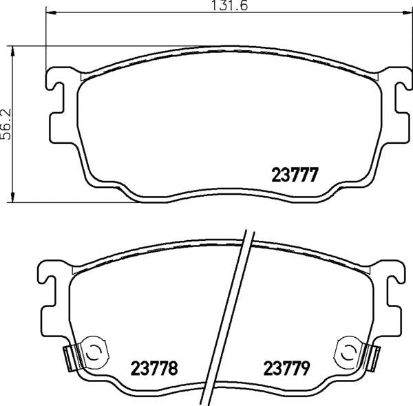 Mintex Brake Pad Set fits -Isuzu Mazda MDB2035 (also fits other vehicles)