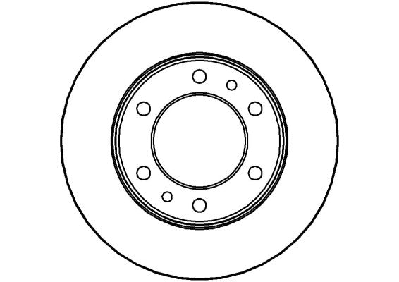 Disctech Brake Disc - Fits Renault, Toyota - ABD3505 - Front Axle