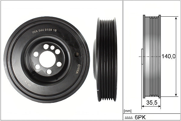 INA Belt Pulley Crankshaft Part No - 544015910