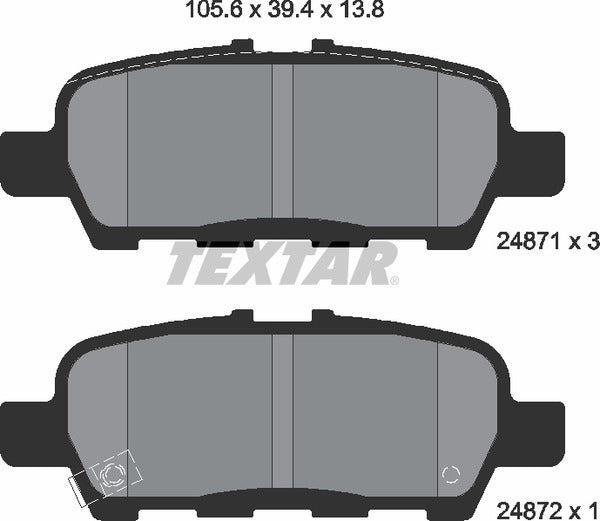 Textar Brake Pad Set - 2487101
