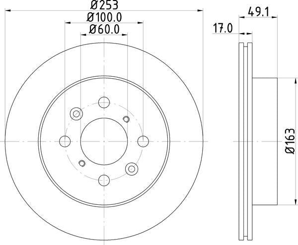 Mintex Brake Discs fits -Opel Subaru Suzuki Vauxhall V314:5 MDC1672 (also fits other vehicles)