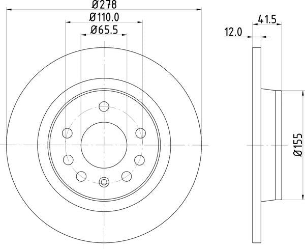 Mintex Brake Discs fits -Fiat Opel Saab Vauxhall V296:5 MDC1560C (also fits other vehicles)