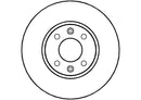 Disctech Brake Disc - Fits Dacia, Nissan - ABD2040 - Front Axle