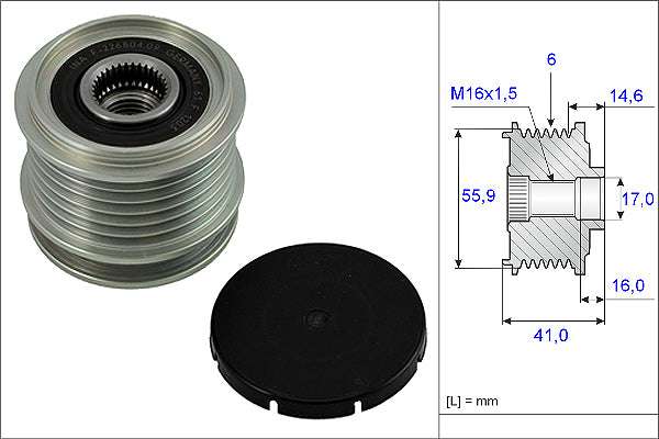 INA Alternator Freewheel Clutch - Part No - 535001010