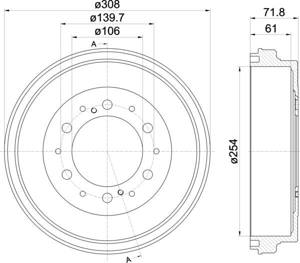 Mintex Brake Drum (Single) fits -Toyota MBD351 (also fits other vehicles)