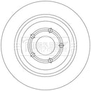 Borg & Beck Brake Disc Pair Part No -BBD5553