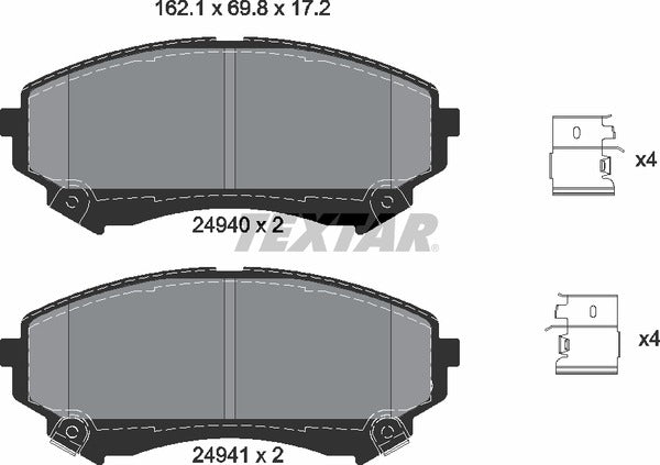 Textar Brake Pad Set - 2494001