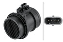 HELLA 8ET 358 095-301 Air Mass Sensor - 4-pin connector - Pipe-neck