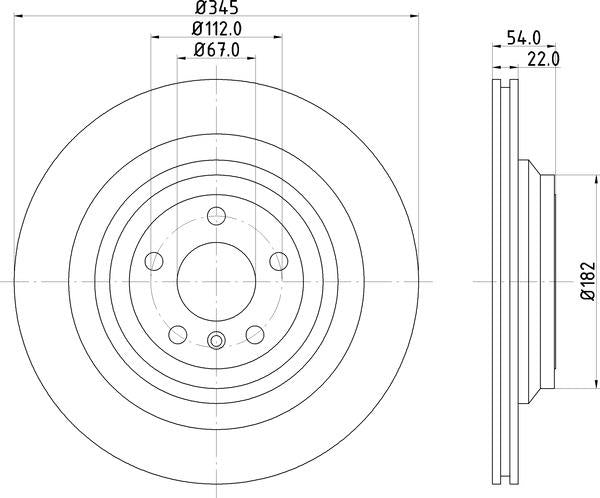 Mintex Brake Discs fits -MercedesBenz V349:5 MDC2781C (also fits other vehicles)