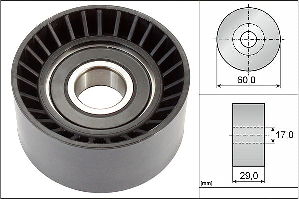 INA Deflection/Guide Pulley - V-Ribbed Belt - Part No - 532036420