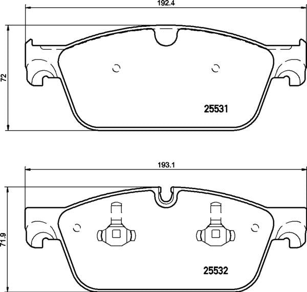 Mintex Brake Pad Set fits - MDB3387 (also fits other vehicles)