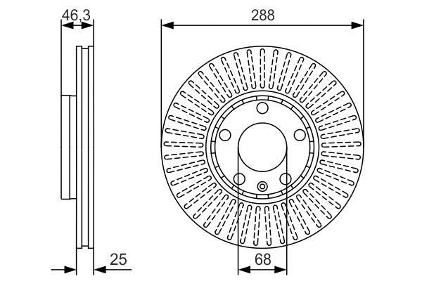 Bosch Brake Disc Pair Part No - 0986479R82