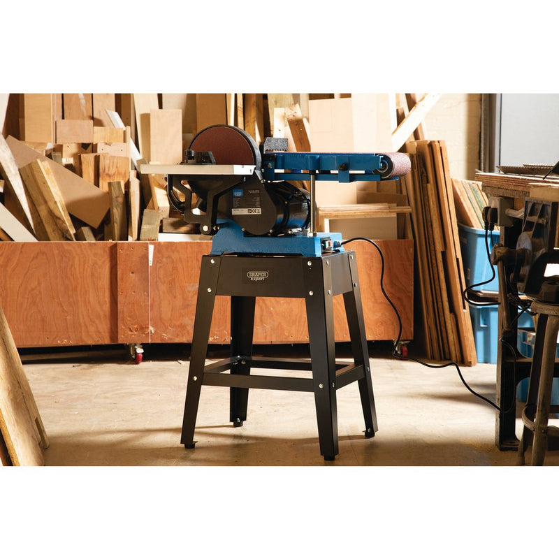 230V Belt and Disc Sander with Tool Stand, 150mm, 750W