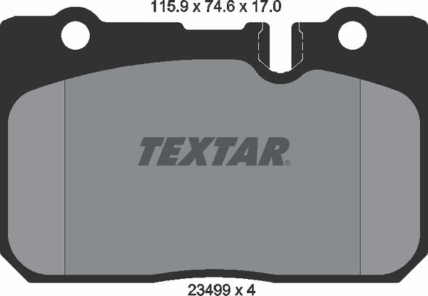 Textar Brake Pad Set - 2349901
