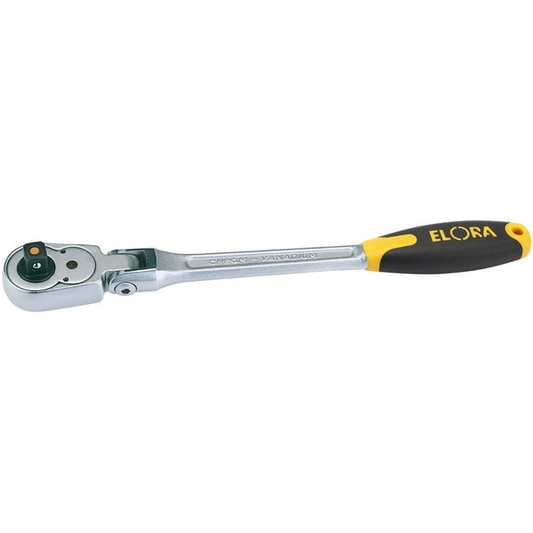 Quick Release Soft Grip Reversible Ratchet with Flexible Head 1/2" Sq Dr 305mm