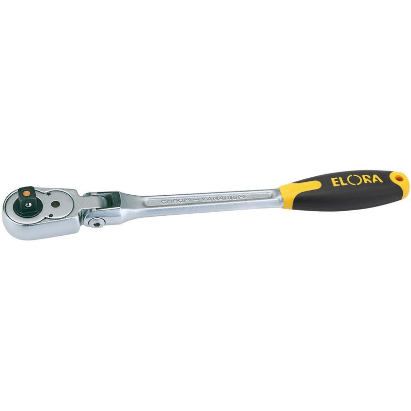 Quick Release Soft Grip Reversible Ratchet with Flexible Head 1/2" Sq Dr 305mm