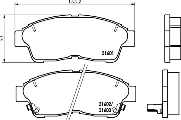 Mintex Brake Pad Set fits -Toyota MDB1658 (also fits other vehicles)