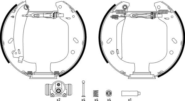 Mintex Brake Shoe Kits fits -Citroën Fiat Peugeot MSP118 (also fits other vehicles)