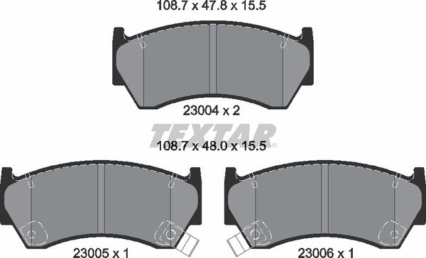 Textar Brake Pad Set - 2300401