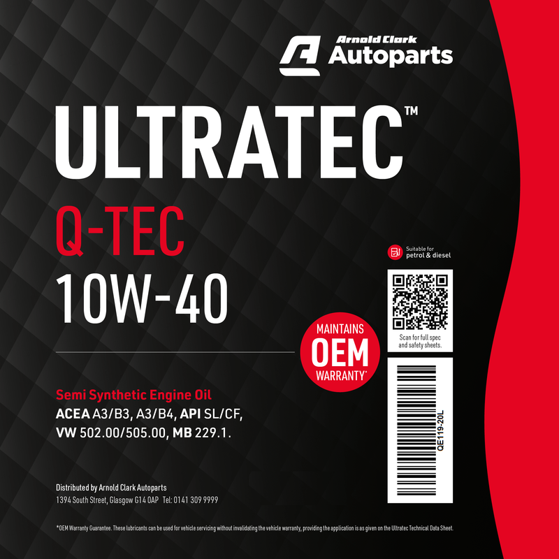 Ultratec Q-TEC 10W40 Oil - 199 Litre Barrel Engine Oil