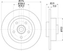 Mintex Brake Discs fits -Renault V276:5 MDC1681 (also fits other vehicles)