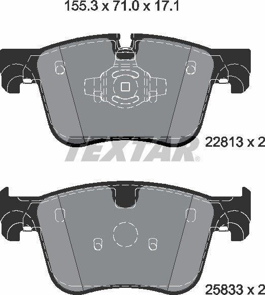 Textar Brake Pad Set - 2281301