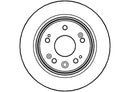 Disctech Brake Disc - Fits Ford, Honda - ABD2802 - Rear Axle