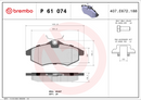 Brembo Brake Pad Set - P61074