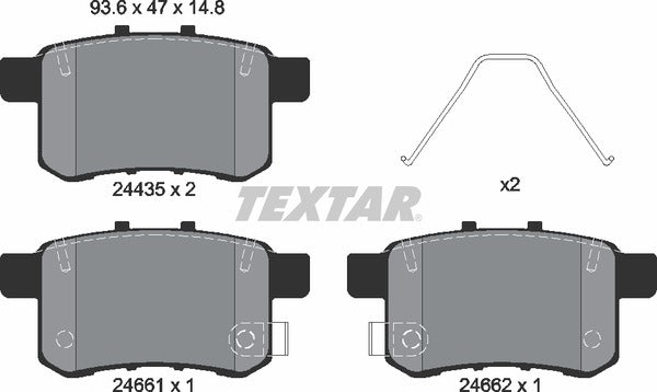 Textar Brake Pad Set - 2443501