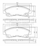 Borg & Beck Brake Pad Set Front -BBP2664