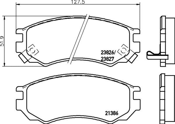 Mintex Brake Pad Set fits -Nissan MDB1920 (also fits other vehicles)