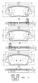Borg & Beck Rear Brake Pad Set -BBP2584