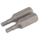 Draper 2PC 25mm 3.0MM HEX S/D Bit - 63962
