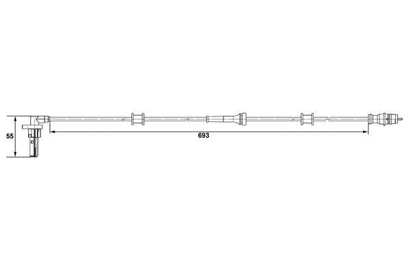 Bosch Wheel Speed Sensor Part No - 0265007534