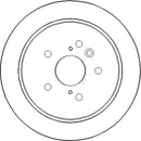 Disctech Brake Disc - Fits Lexus, Toyota - ABD2261 - Rear Axle