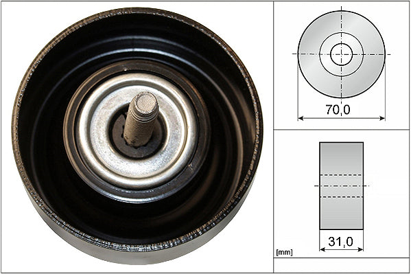 INA Deflection/Guide Pulley - V-Ribbed Belt - Part No - 532061410