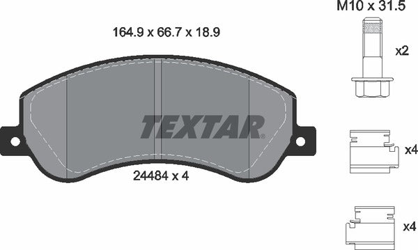 Textar Brake Pad Set - 2448404