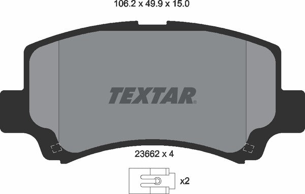 Textar Brake Pad Set - 2366201