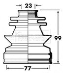 Borg & Beck Cv Joint Boot Kit Part No -BCB2851