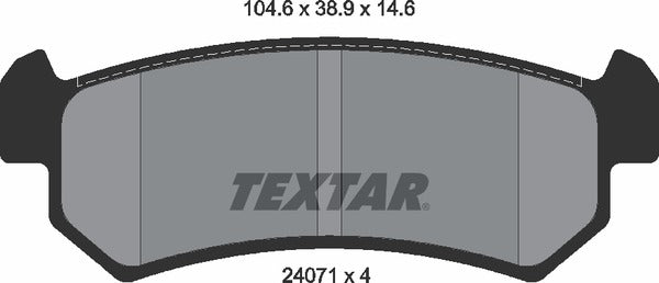 Textar Brake Pad Set - 2407101