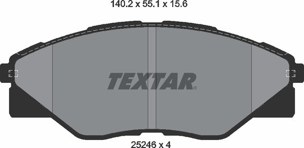 Textar Brake Pad Set - 2524601