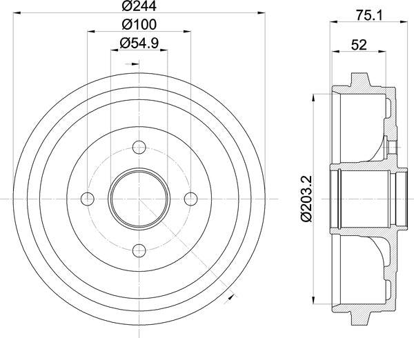 Mintex Brake Drum (Single) fits -Nissan MBD386 (also fits other vehicles)