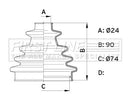 First Line Cv Joint Boot Kit Part No -FCB1004