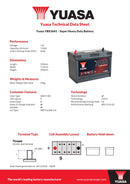Yuasa YBX3641 - 3641 3000 Series Super Heavy Duty Commercial Battery - 4 Year Warranty