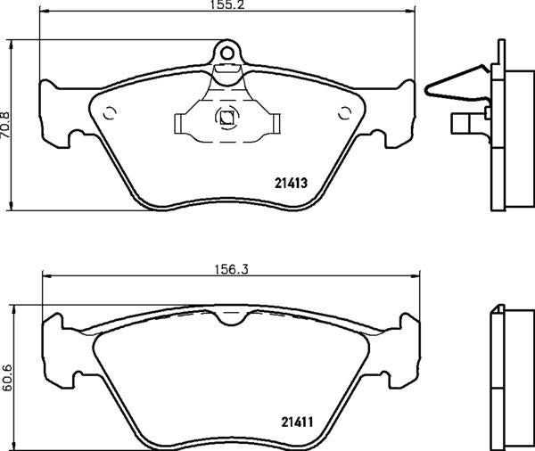 Mintex Brake Pad Set fits -Opel Saab Vauxhall MDB1683 (also fits other vehicles)