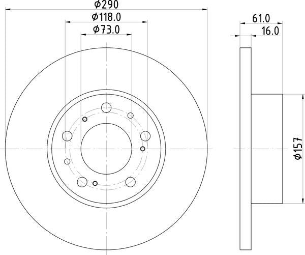 Mintex Brake Discs fits -Citroën Fiat Peugeot Talbot V239:4 MDC360 (also fits other vehicles)