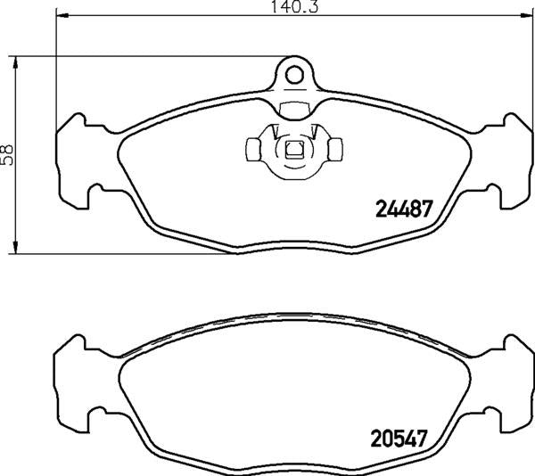 Mintex Brake Pad Set fits -Daimler Jaguar MDB2243 (also fits other vehicles)